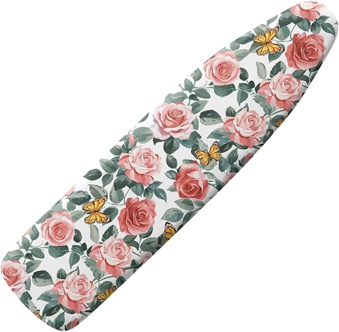 Rose Butterfly Ironing Board Cover and Pad Lightweight Soft Ironing Pad by Psesaysky