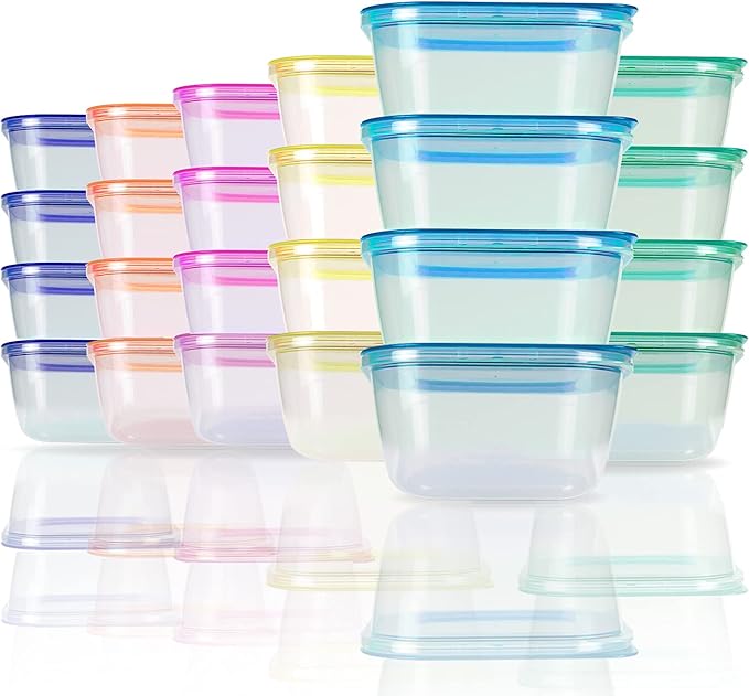 SCANDINOVIA - 25 oz Food Storage Containers - 24 sets - Dry & Hot Plastic Meal by SCANDINOVIA-UNIQUEUNBREAKABLETABLEWAREFORYOURAMAZINGHOME