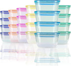 SCANDINOVIA - 25 oz Food Storage Containers - 24 sets - Dry & Hot Plastic Meal by SCANDINOVIA-UNIQUEUNBREAKABLETABLEWAREFORYOURAMAZINGHOME