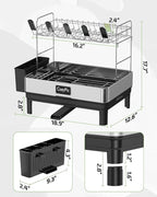 2 Tier Dish Drying Rack, Thicker Premium 304 Stainless Steel Dish Racks - Image 6