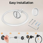 Towel Ring 2Pack, SUS304 Stainless Steel Hand Towel Holder - Image 7