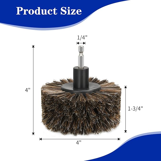 DkOvn Horse Hair Brush for Drill, for Leather, Car Interior, Car Wheel - Image 7