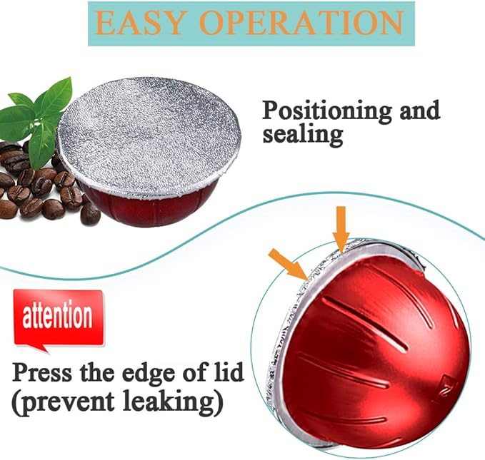 CAPMESSO Aluminum Foils Lids to Reuse Vertuoline Capsules Coffee Pods Compatible - Image 6