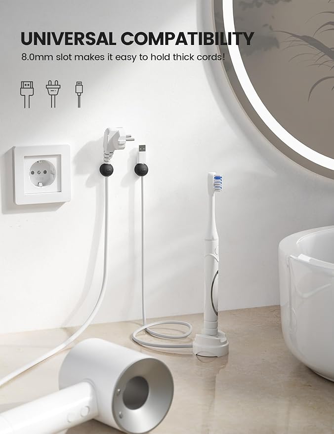 Lamicall 8Pack Magnetic Cord Organizer Clips - Image 6