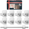 Adhesive Curtain Rods No Drilling Holder, No Drill Curtain Rod Brackets by Unknown