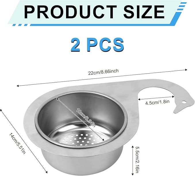 2pcs Swan-Shaped Drain Basket, Stainless Steel Sink Strainer Catcher - Image 2