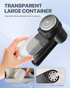 Rechargeable Fabric Shaver Lint Remover : 3-Speeds Sweater Shaver - Image 7