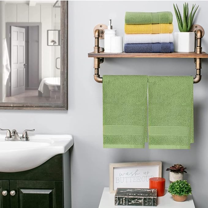 Lchkrep Cotton Hand Towels 2 Pack, Salon Thick Bath Hand Towel, Gym Towel 14" x - Image 3