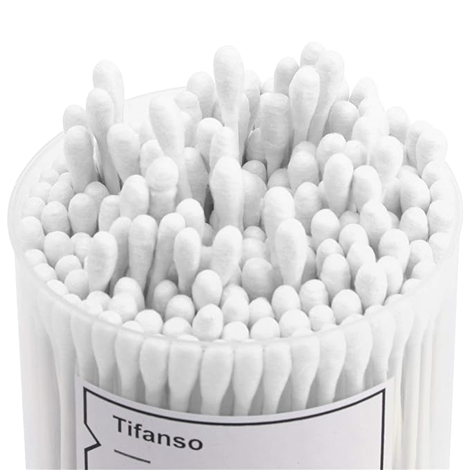 tifanso 200 Count Cotton Swabs, Natural Double Tipped Cotton Buds, Cruelty-Free - Image 4