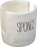 Mud Pie Kitchen Dish Sponge Holder Caddy, Off White by MudPie