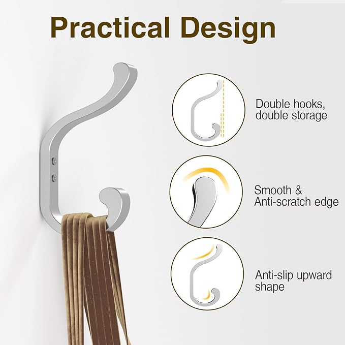 6-Pack Heavy Duty Wall Hooks - Image 3