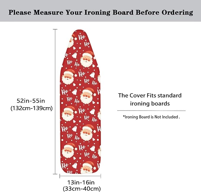 Cute Santa Claus Xmas Ironing Board Cover Cover Standard Size Soft Fabric - Image 5
