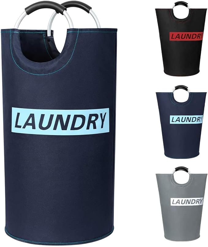 ZERO JET LAG 82L Large Laundry Basket Collapsible Fabric Hamper Tall Foldable by ZeroJetLag