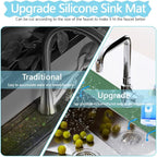 Kitchen Faucet Splash Mat, 24 inch Silicone Sink Splash Guard Drying Mat - Image 6