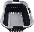 SAMMART 30L Collapsible 3 Handled Plastic Laundry Basket by SAMMART