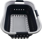 SAMMART 30L Collapsible 3 Handled Plastic Laundry Basket by SAMMART