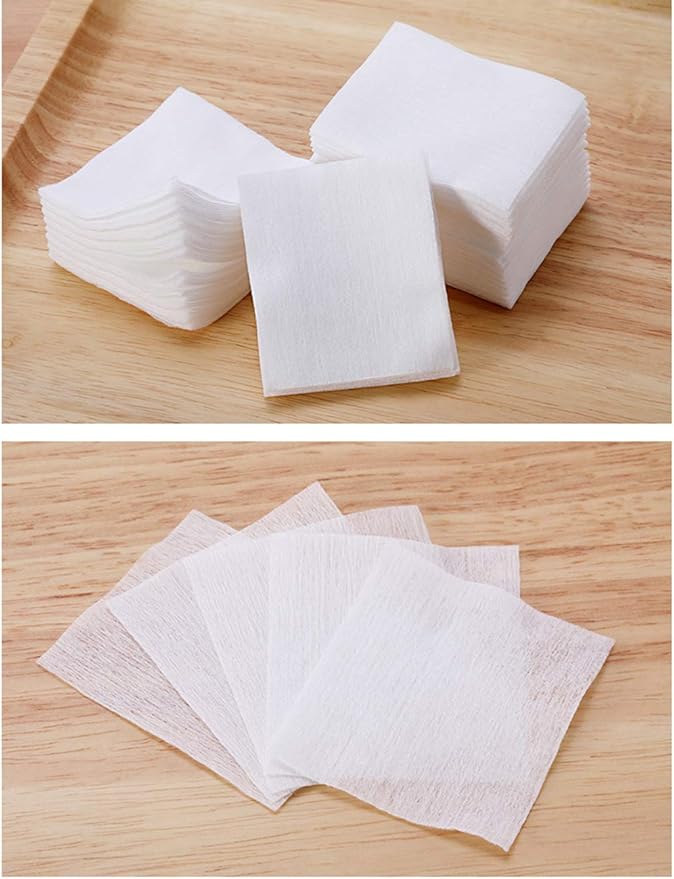 1000 PCS Thin Makeup Facial Cotton Pads, Square Facial Lips Eyes Makeup Remover - Image 8
