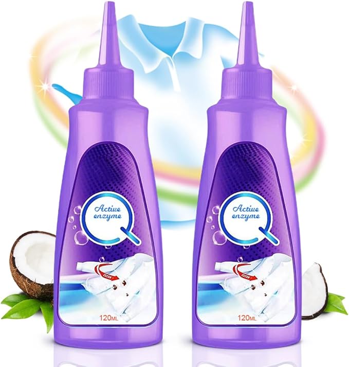 Active Enzyme Laundry Stain Remover, 2025 New White Shirt Garment Stubborn by JUDUNA