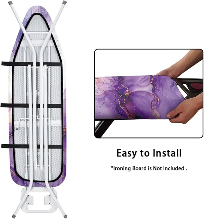 Purple Butterfly Ironing Board Cover Marble Iron Board Cover Protector Novelty - Image 4