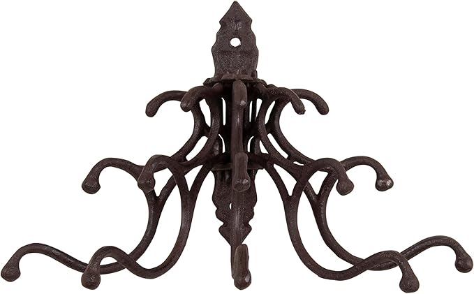 Creative Co-Op Antique Cast Iron Wall Hooks in Rust Finish by CreativeCo-Op