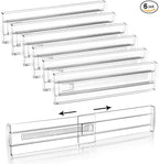 6 Pack Adjustable Drawer Dividers 3.15" Expandable Clear Drawer Dividers by Unknown