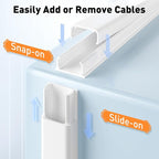 Delamu Cord Hider, 236in Cable Hider, Cord Covers - Image 5