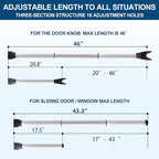 Rerishom Door Security Bar, Door Stoppers Security bar, Heavy Duty Door Lock - Image 3