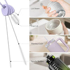 YOTIME Standing Straw Cleaner Brush Set, 4in1 Reusable Straw Brushes - Image 5