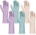 LoveBB 6 Pairs Rubber Cleaning Gloves, Reusable Dishwashing Gloves Non-Slip by LoveBB