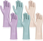 LoveBB 6 Pairs Rubber Cleaning Gloves, Reusable Dishwashing Gloves Non-Slip by LoveBB