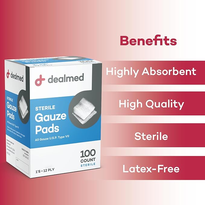 Dealmed 2’’ x 2’’ Sterile Gauze Pads Disposable and Individually Wrapped - Image 8