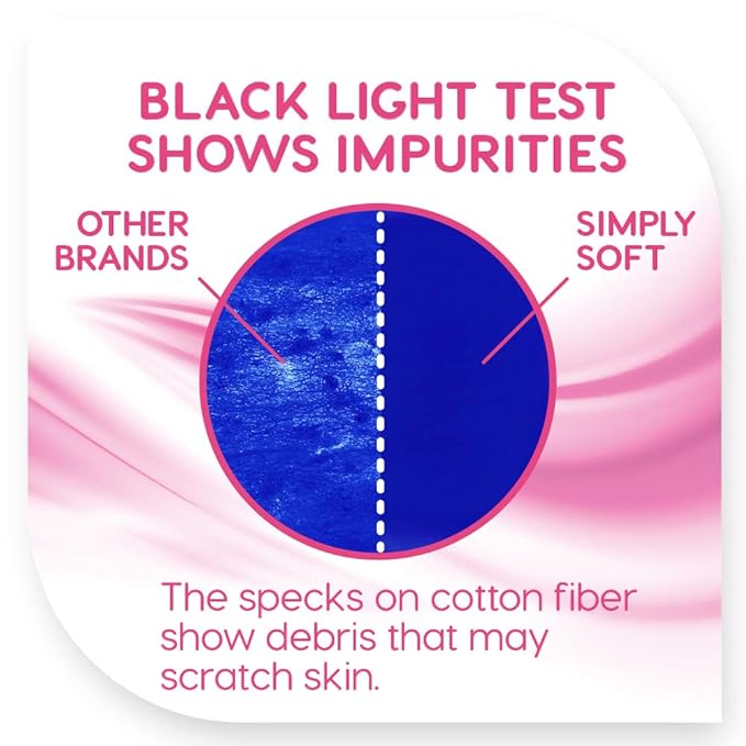 Simply Soft Premium Cotton Pads, 100% Natural and Lint-Free Cotton, - Image 6