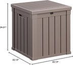 EasyUp 50 Gallon Deck Box Outdoor Storage Box for Patio Furniture,Outdoor Cushions,Garden Tools and Pool Supplies,Waterproof,Resin（Gray） - Image 8