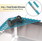 Tomorotec Compact Silicone-Coated Triangle Dish Drying Rack - Image 3