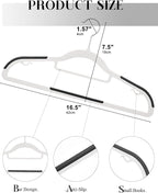HOUSE DAY Quality Plastic Hangers 30 Pack, Non Slip Plastic Clothes Hangers - Image 7