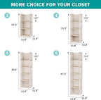 YOUDENOVA Hanging Closet Organizer, 4-Shelf Closet Hanging Storage Shelves - Image 5