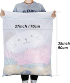Large Mesh Laundry Bags, 2 Pack 35 in x 27 in Washable Fine Net Washing Machine - Image 2