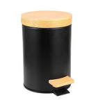 Small Bathroom Trash Can with Natural Bamboo Lid Soft Close，3 Liter / 0.8 by Unknown