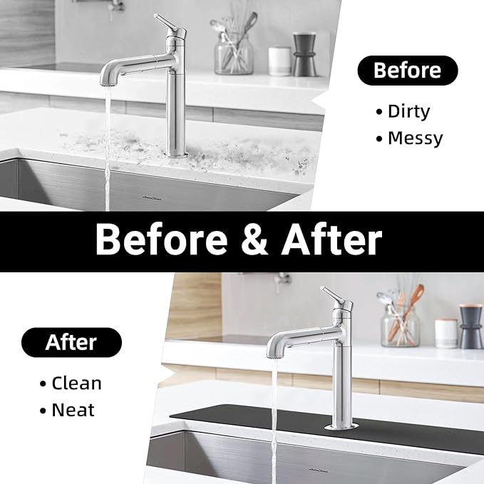 LOPNUR Faucet Mat for Kitchen Sink Protectors, 29 Inch Extra Long Kitchen Sink - Image 9