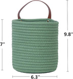 2pack Small Hanging Basket-Cotton Rope Wall Basket - Image 2