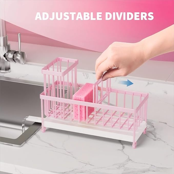 Cisily Sponge Holder for Kitchen Sink, Sink Caddy Organizer - Image 4
