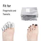 400Pcs Nail Polish Remover Gel Nail Foil Wraps Aluminium Soak Off Foils Cotton - Image 6