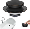 Hibbent 3 in 1 Metal Bathtub Drain Stopper, Universal Pop Up Tub Stopper by Hibbent