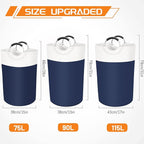 BlissTotes 115L Laundry Basket, Freestanding Laundry Hamper, Collapsible Dirty - Image 2