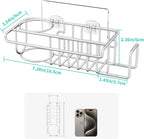 HapiRm 4 in 1 Sink Caddy Sponge Holder, SUS304 Stainless Steel Kitchen Brush - Image 5