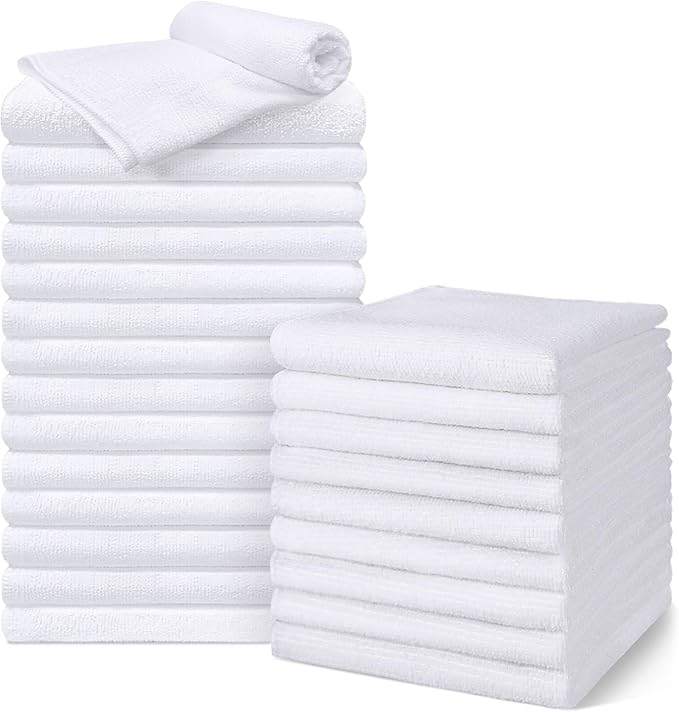 Salon Towels 24 Pack, Super Soft Microfiber Hand Towel, Highly Absorbent by Unimade