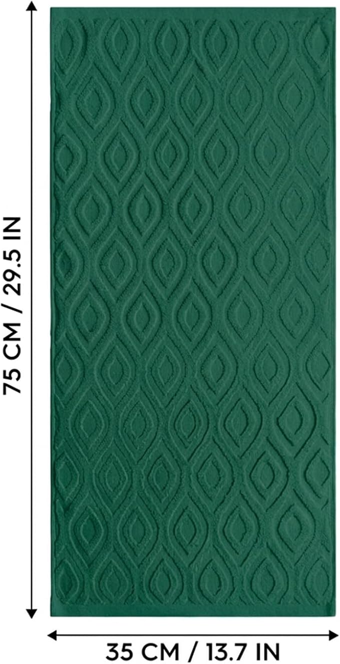 Artoid Mode 1 Pc Dark Green 3D Diamond Grid Jacquard Hand Towels - Image 8