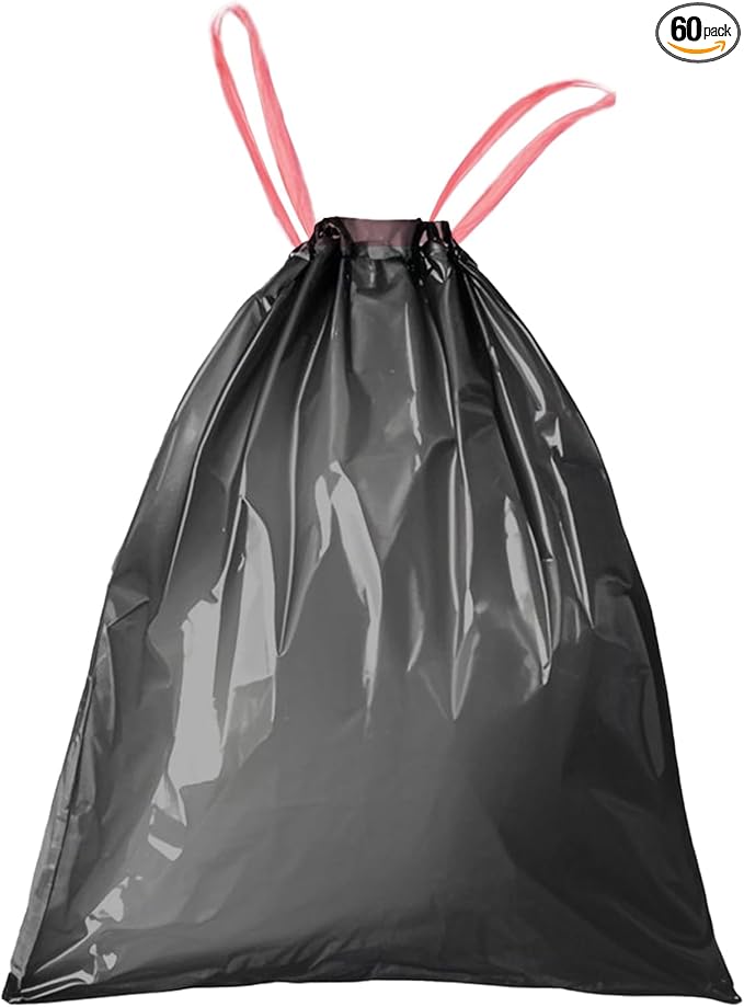 4 Gallon Trash Bag Drawstring, Small Garbage Bags, 1.2Mil Thickness, 45 * 50cm by BUYITNOW
