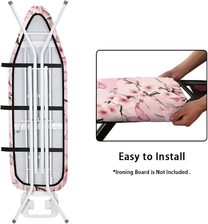 Cherry Blossom Ironing Board Cover and Pad 15 x 54 Heavy Duty Iron Board Covers - Image 5