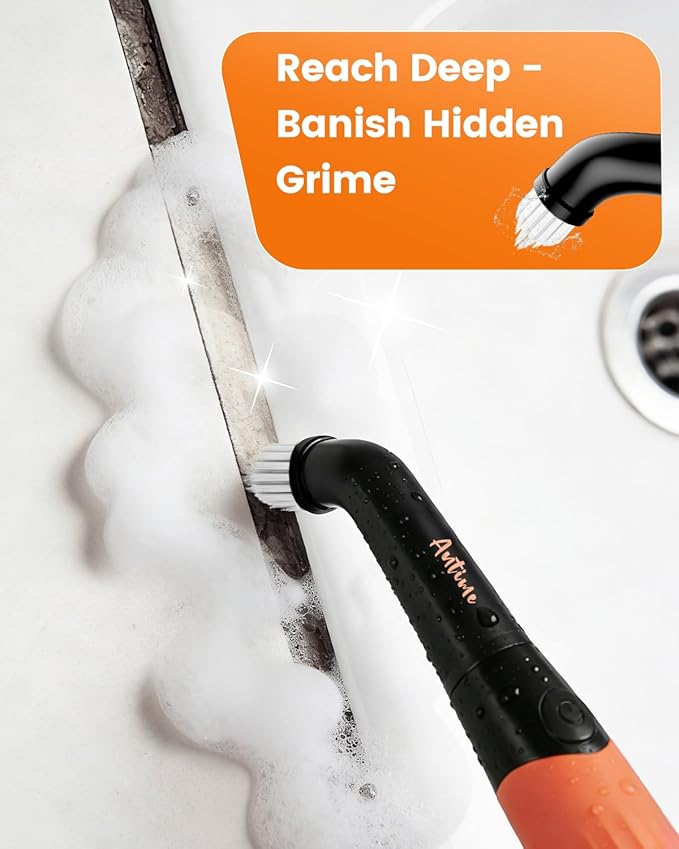Rechargeable Electric Grout Brush, Upgraded Cordless Power Scrubber Kit - Image 3